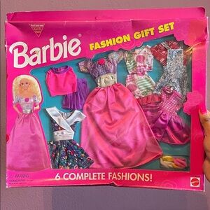 Vintage 90s Barbie Doll Fashion Gift Set 6 Outfits Formal and Casual Clothes